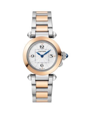 PASHA DE CARTIER, 30MM, QUARTZ, ROSE GOLD, STEEL, INTERCHANGEABLE METAL AND LEATHER STRAP
