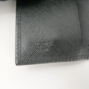 PRADA Triangle Logo Saffiano Leather Key Case Black 1M0222 Used - 图片 19