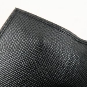 PRADA Triangle Logo Saffiano Leather Key Case Black 1M0222 Used - 图片 14