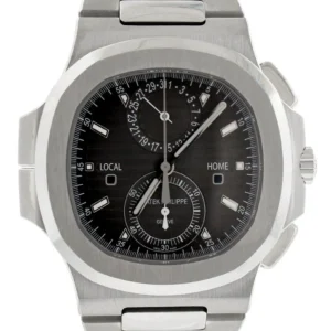 Patek Philippe Nautilus Travel Time Chronograph Stainless Steel Automatic Men's Watch 5990/1A-001