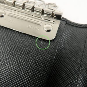 PRADA Triangle Logo Saffiano Leather Key Case Black 1M0222 Used - 图片 18