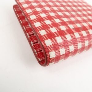 MIU MIU Logo Leather Bi-fold Compact Wallet Red 5MV204 Used - 图片 8