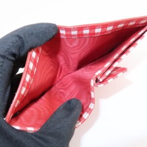 MIU MIU Logo Leather Bi-fold Compact Wallet Red 5MV204 Used - 图片 16