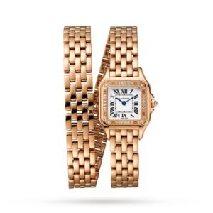 Cartier Panthère de Cartier Watch Small Model, Quartz Movement, Rose Gold, Diamonds-P17311222
