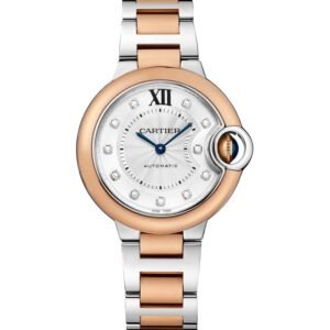 BALLON BLEU DE CARTIER, 33 MM, ROSE GOLD, STEEL, DIAMONDS