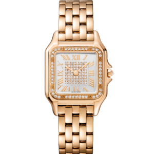 PANTHÈRE DE CARTIER WATCH MEDIUM MODEL, QUARTZ, ROSE GOLD, DIAMONDS