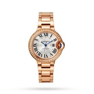Cartier Ballon Bleu de Cartier Watch 33mm, Mechanical Movement With Automatic Winding, Rose Gold, Diamonds-P17311267