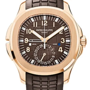 Patek Philippe Aquanaut Brown Embossed Arabic Dial Rose Gold Composite Men's Watch 5164R-001