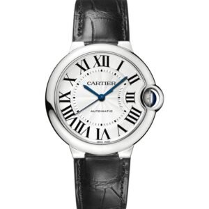BALLON BLEU DE CARTIER, 36 MM, STEEL, LEATHER