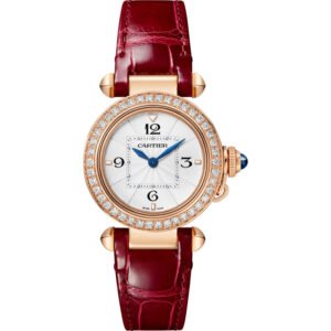 PASHA DE CARTIER, 30MM, QUARTZ, ROSE GOLD, DIAMONDS, INTERCHANGEABLE LEATHER STRAP
