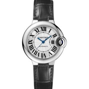 BALLON BLEU DE CARTIER, 33 MM, STEEL, LEATHER