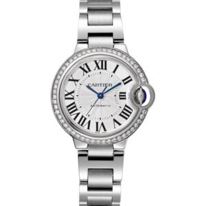 BALLON BLEU DE CARTIER, 33 MM, STEEL, DIAMONDS