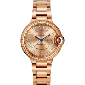 Ballon Bleu De Cartier, 33 mm, Rose Gold, Diamonds