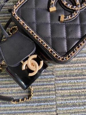 Chane Vanity case Vintage Cosmetic Bag Model: 93343 Size: 21cm - 图片 3