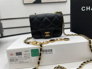 A68110 Chanel 22B Love Chain Waist Bag Size:7*10.3*2.5cm - 图片 4