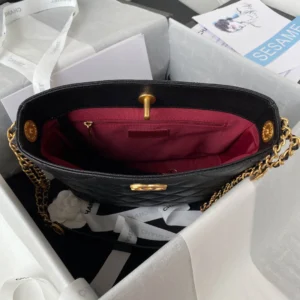 CHANE Underarm Bag Lychee Leather Size: 24.5x21.5x8cm - 图片 5