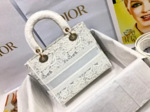 Lady D-Lite 5 compartments white silk lace Size: 24 x 20 x 11 cm Model M0565 - 图片 5