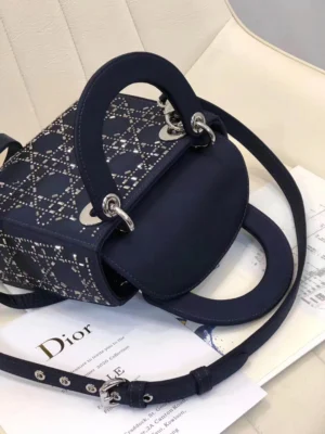 Dark blue leather shoulder strap - 图片 7