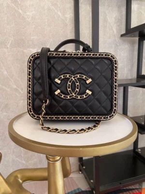 Chane Vanity case Vintage Cosmetic Bag Model: 93343 Size: 21cm - 图片 5