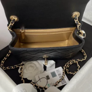 Chane Small Golden Ball One Shoulder Crossbody Model: AS1786 Size: 17cm - 图片 8