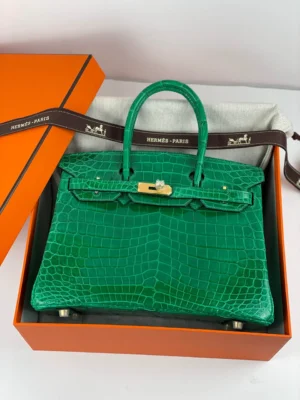 Birkin Ro Emerald Green Size: 30cm - 图片 6