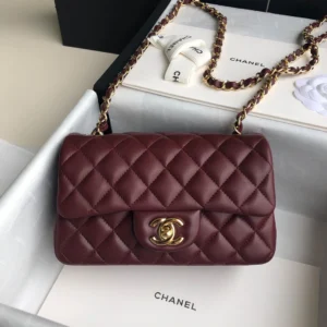 Black Lambskin Gold Buckle