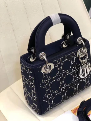 Dark blue leather shoulder strap - 图片 9
