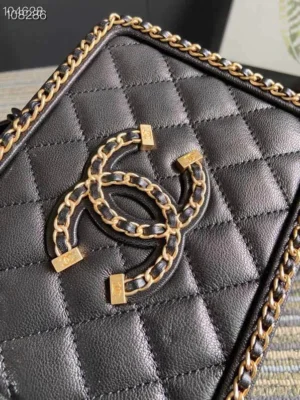 Chane Vanity case Vintage Cosmetic Bag Model: 93343 Size: 21cm - 图片 9