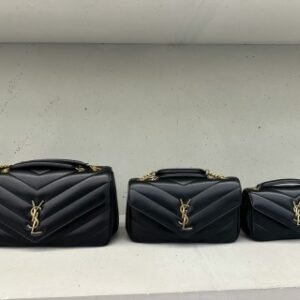 LOULOU in MATELASSÉ lambskin black