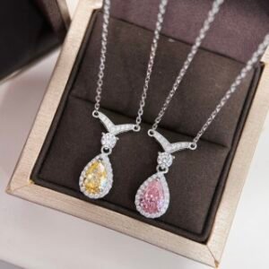 Colored gemstone necklace