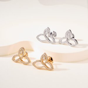 Lily Cluster Diamond Earrings, Large