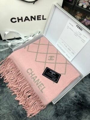 CHANEL pink and grey