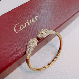 Panthère de Cartier bracelet, articulated, paved