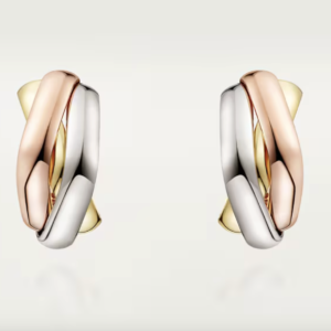 Trinity earrings, cushion-shaped