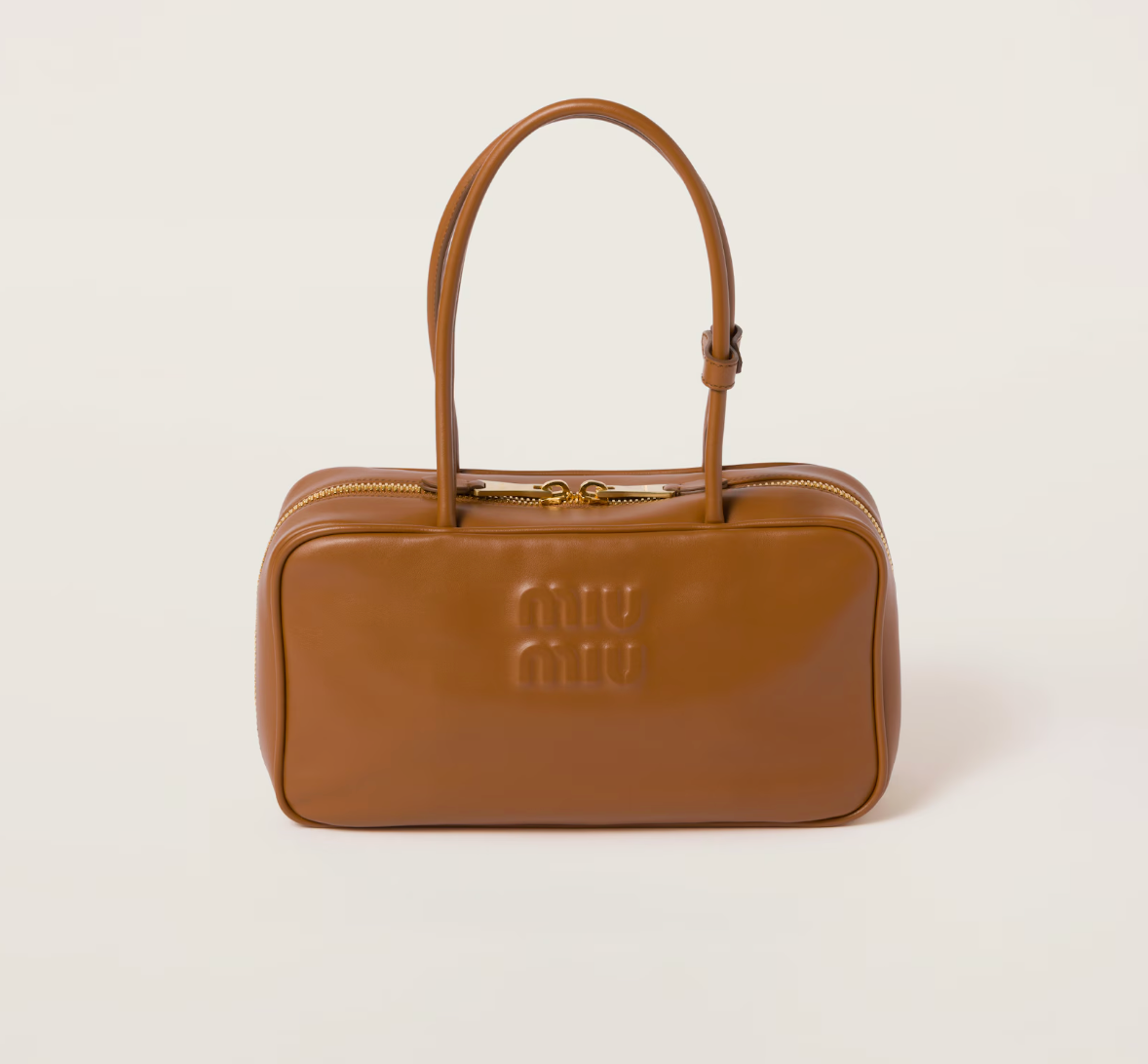 Beau leather top-handle bag